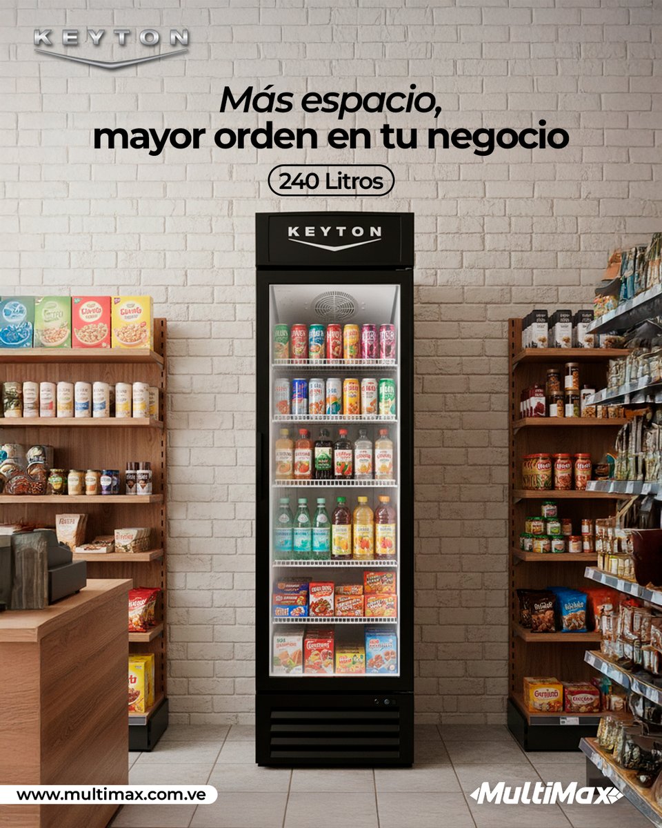 Con una capacidad de 240 litros, el Exhibidor Vertical Keyton es el aliado perfecto para mantener el orden en tu negocio. Su diseño estilizado te permite ofrecer una amplia gama de productos frescos en un solo lugar, garantizando frescura total.

💻 multimax.com.ve
