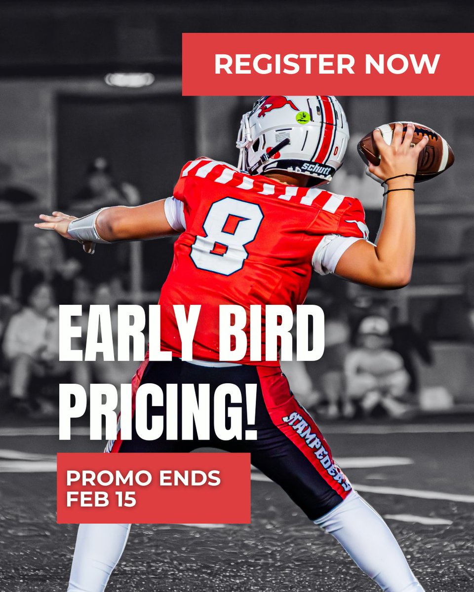 Early Bird Countdown - 5 Days Left!

Only 5 days left to save! Register for tackle football by February 15th and lock in your early bird discount.
.
.
.
.
#BMFA #Burlington #BurlOn #HaltonFootball #YouthFootball