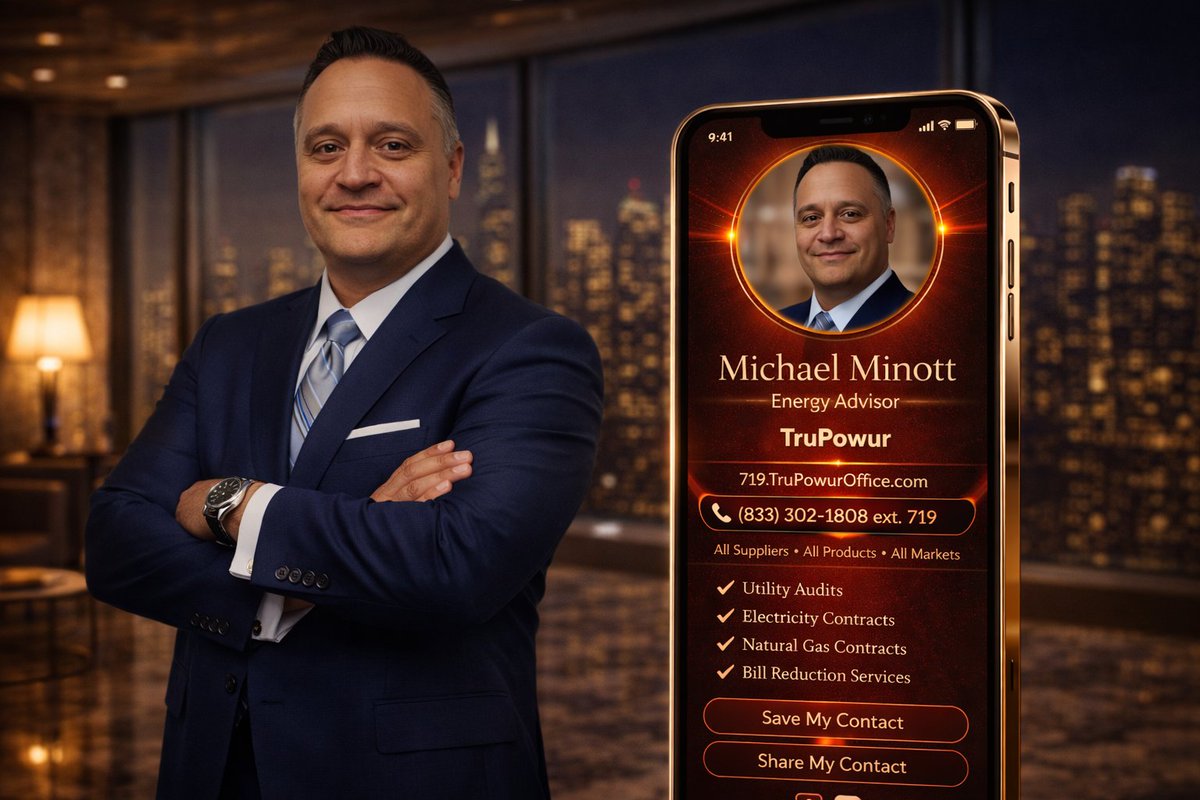 TruPowur's tweet image. Please join us in welcoming Michael Minott, our newest Certified TruPowur Energy Advisor.

👉 Visit 719.trupowuroffice.com
Compare rates or request a free energy analysis.