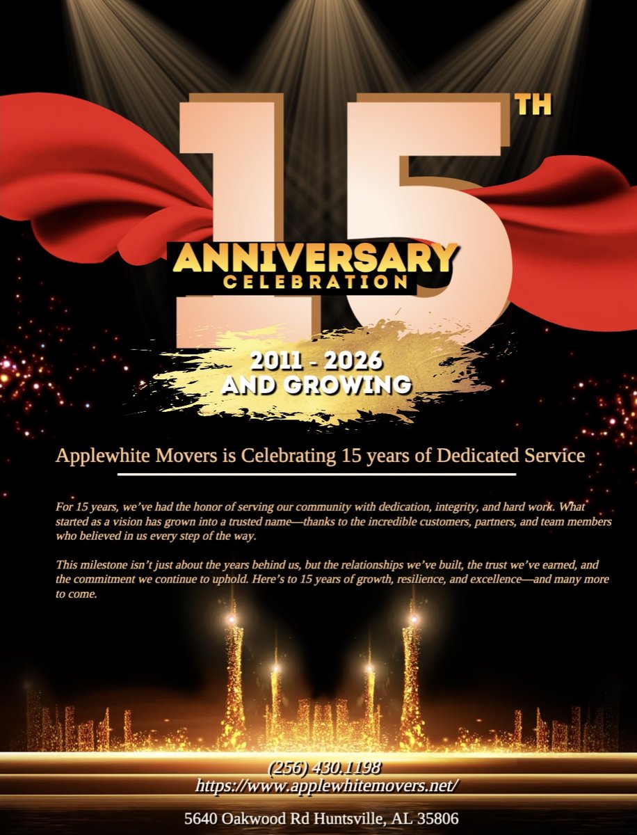 🎊 15 YEARS STRONG 🎊
Thank you to everyone who has supported us, trusted us, and helped shape our journey. We couldn’t have done it without you.