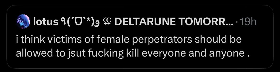 Sharing this, because OP got locked 

Stop silencing victims of female perpetrators!