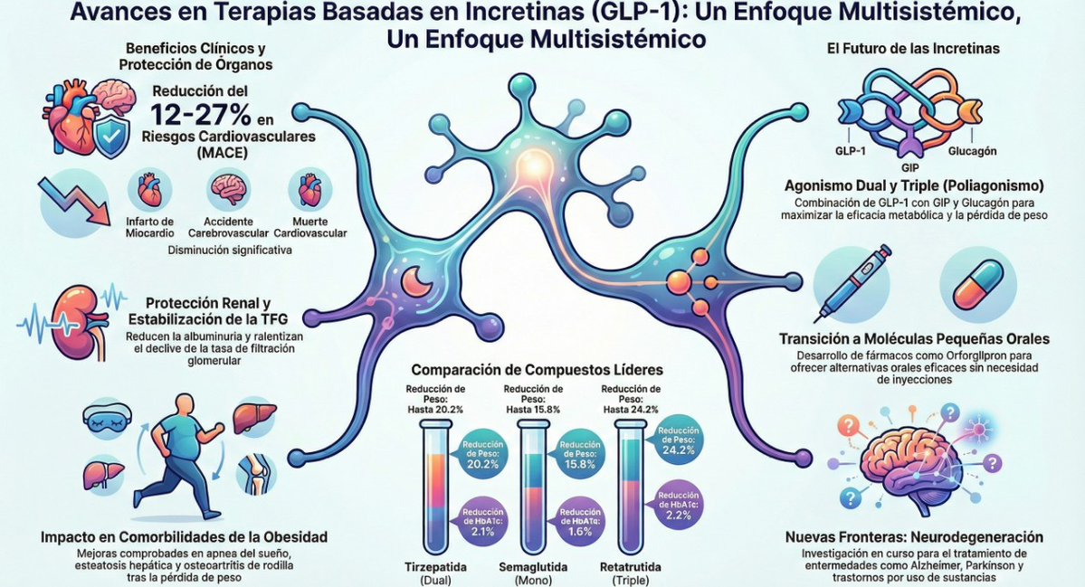 🔬 Agonistas GLP-1 y medicaciones incretínicas: nueva era en diabetes y obesidad

Descubre los avances revolucionarios en tratamiento metabólico, cardiovascular y renal: cardioteca.com/blog-diabetes/… 

💊 Tirzepatide supera a semaglutide en eficacia 
🏥 Protección cardiovascular