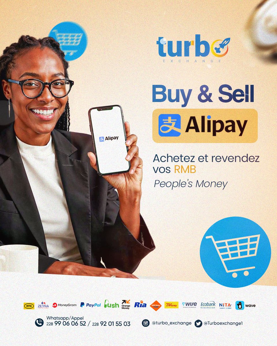 Alipay 💙

Besoin d’acheter ou de revendre des Renminbi (¥) ?
Turbo Exchange s’en charge 

Rapidité. Sécurité. Confiance.
📲 +228 99 06 06 52

#Alipay #Renminbi #PaiementDigital #TurboExchange