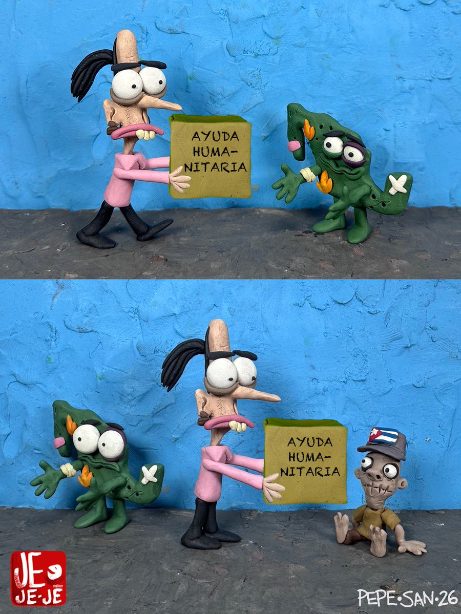 Ayuda humanitaria:
primero el régimen,
luego el discurso,
y al final —si sobra— la gente.

Por <a href="/PepeSanMonero/">PepeSan</a> 

#jejejepolitico