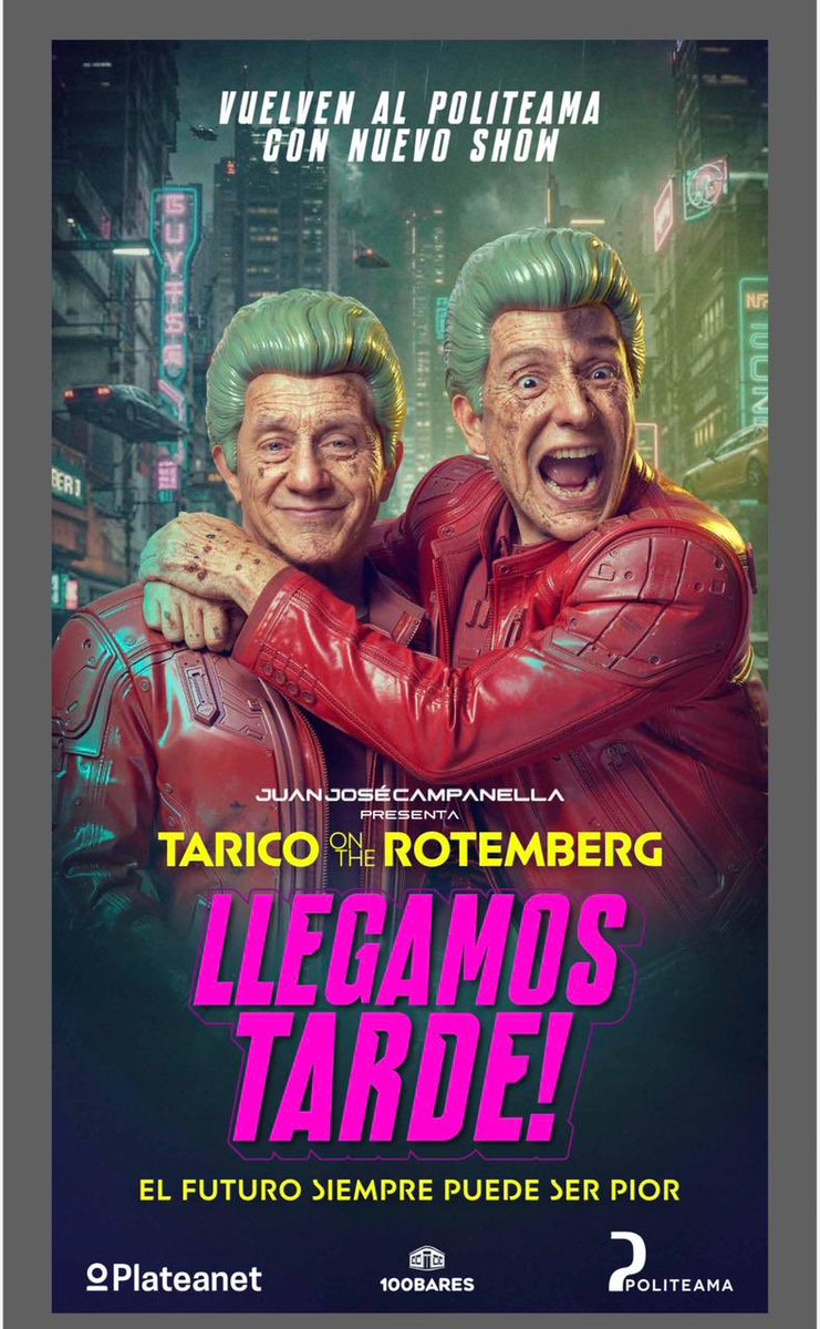 ¡HOY 2ª función, HOY!

Los esperamos a las 20hs con <a href="/TaricoAriel/">ArielTarico</a> en <a href="/elpoliteama/">Teatro Politeama</a> para disfrutar de “#TaricoOnTheRotemberg LLEGAMOS TARDE”.

Entradas en <a href="/Plateanet/">Plateanet</a>