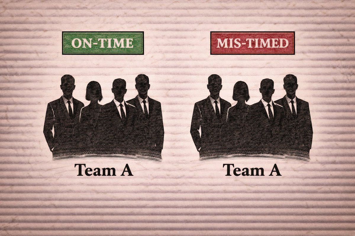 JesseDLandry's tweet image. Bad timing makes smart teams look incompetent.
Good timing makes average teams look brilliant.

Same people. Same ideas.
Different clock.

– @DevCuration

#CapitalAllocation #PrivateMarkets #VentureCapital #MarketCycles #InvestmentStrategy