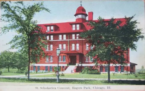 Feast of St Scholastica

St Scholastica (Benedictine) Convent, Rogers Park, Chicago, undated postcard