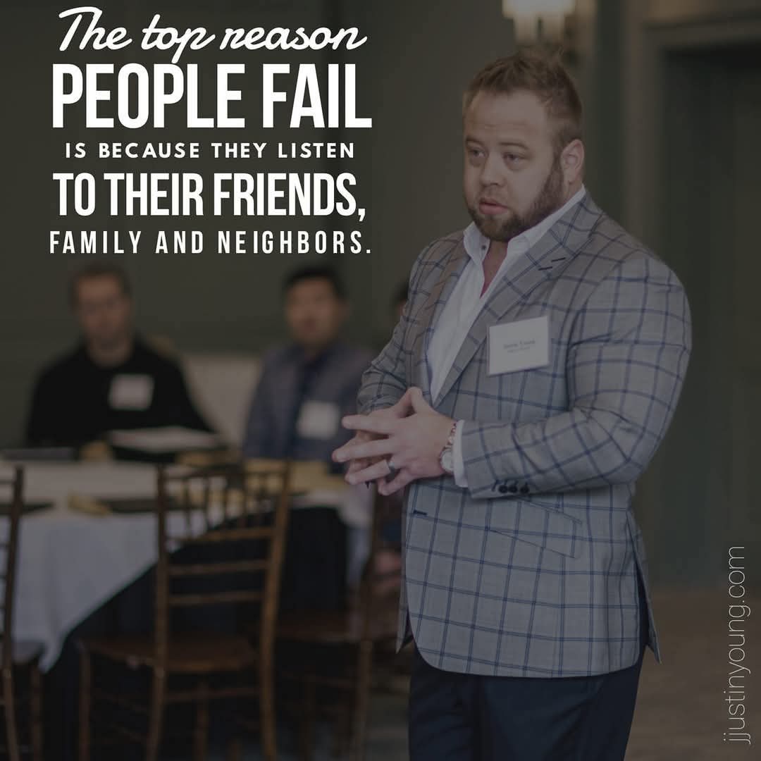 I've watched this keep people from moving into their greatness over and over again. Friends and family often mean well but their advice and opinions are deadly. Crabs in a bucket.