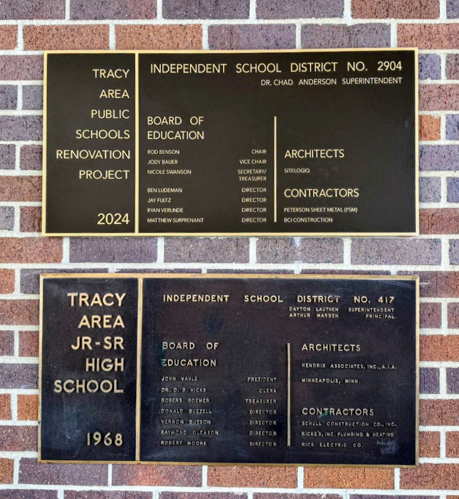 apdesignpro's tweet image. New plaque, designed and produced by AP Design for Tracy Area Public Schools 👏✨ @TMBPanthers 

Featuring raised lettering, a rich bronze finish, and permanent mounting, it’s built to last.

#CustomPlaques #PublicProjects #MarshallMN