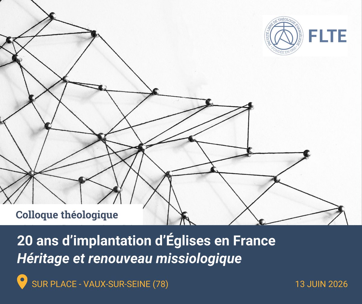 FLTEvangelique's tweet photo. 📆 Save the date !
Rendez-vous le 13 juin pour notre colloque theologique annuel sur le thème de l’implantation d’église !
Ouverture des inscriptions très bientôt 👀
#theologie #colloque #implantation https://t.co/RjxIn8ahFi