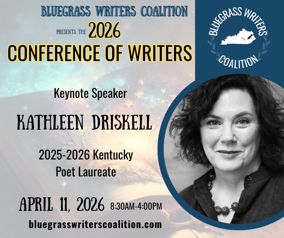 BluegrassWrite1's tweet image. Look who's coming to the 2026 Conference of Writers! More info at bluegrasswriterscoalition.com/conference/