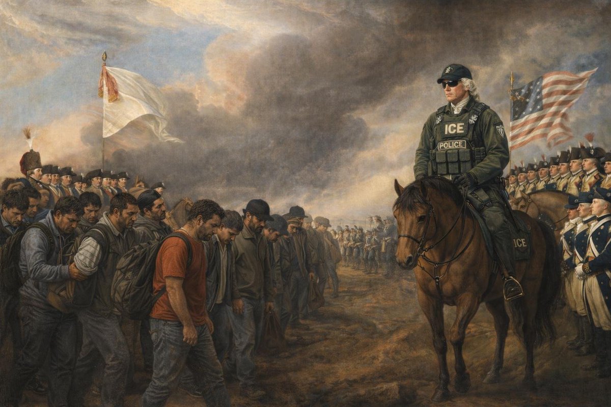 RepOgles's tweet image. If George Washington were alive today, he’d join ICE. I stand by this statement.