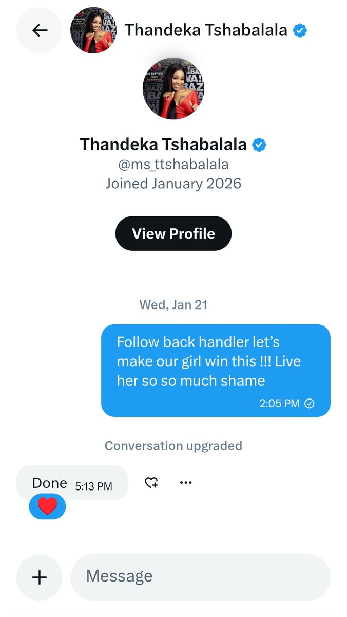 #BBMzansiS6 this is only time I have ever spoken to Thandeka 's people btw. And I dmed them. Been a fan since way back so Nobody is paid here lol. Deal with the fact that our girl is loved big . Also we have been BB fans since Karen and Luclay baba we didn't start here ❤️