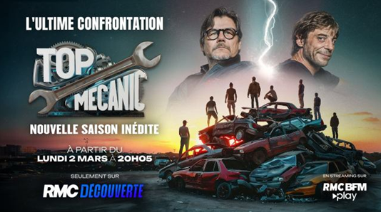 RMCDecouverte's tweet photo. 🔧 #TopMecanic est de retour et démarre sur les chapeaux de roue avec le retour tant attendu d'Aurélien face à Nicolas pour une ultime confrontation, mais aussi d'autres duels sous tension dans le garage !
▶️ Découvrez la nouvelle saison inédite de Top Mecanic du lundi au vendredi à 20h05 sur #RMCDécouverte et dès 6h en streaming sur RMC BFM Play