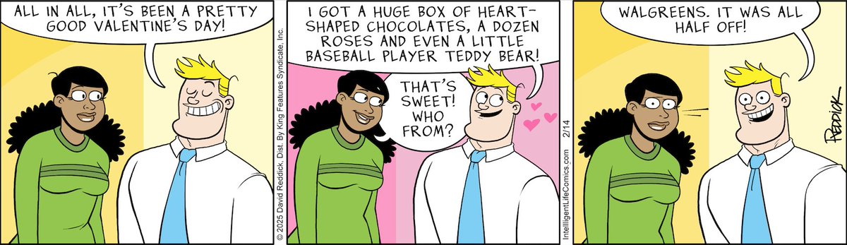 ComicsKingdom's tweet photo. Ah yes, no greater valentine than Walgreens 😌❤️ #IntelligentLife #ValentinesDay #ComicsKingdom #LegendsLiveHere https://t.co/27JH2bmtGD