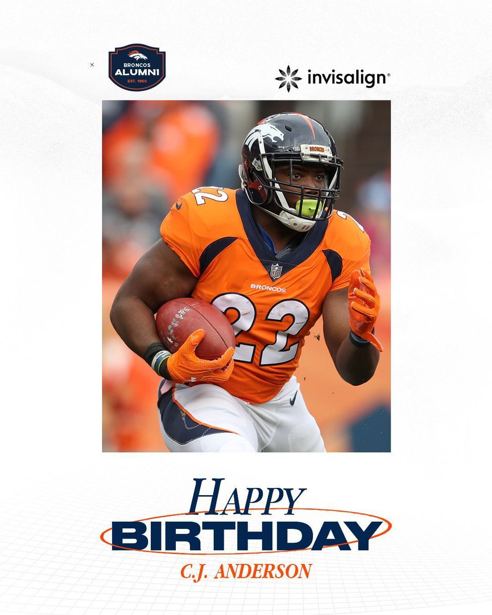 Broncos_Legacy's tweet image. RT to help us wish former @broncos RB @cjandersonb22 a happy birthday! 🥳