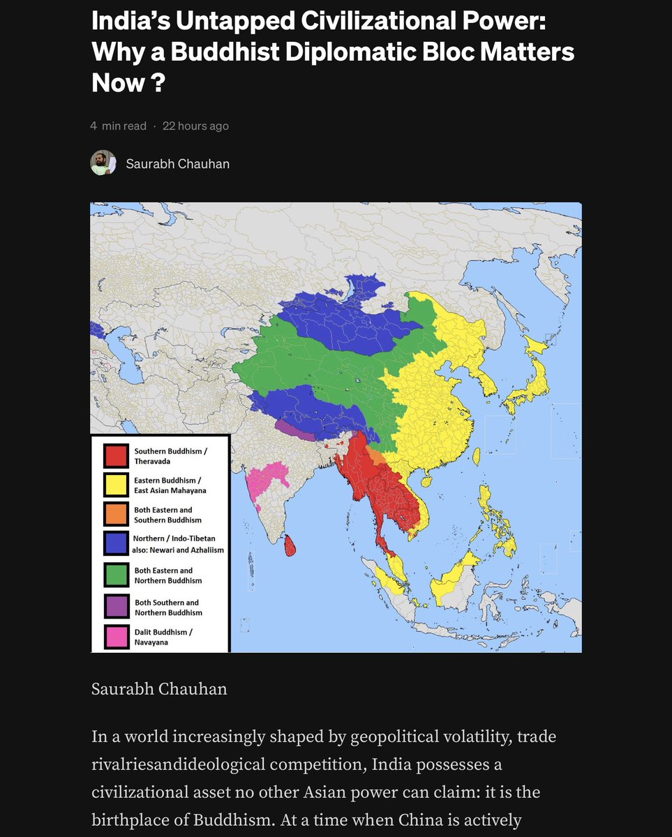 As Beijing intensifies its engagement with Dhaka, India should prioritize creating a Buddhist diplomatic bloc.

medium.com/@saurabhsmljr/…