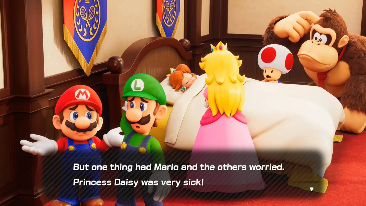 _danpar's tweet photo. They called it Mario Tennis: “Fever” because Daisy is sick in the story mode. https://t.co/5VhO4oQYde