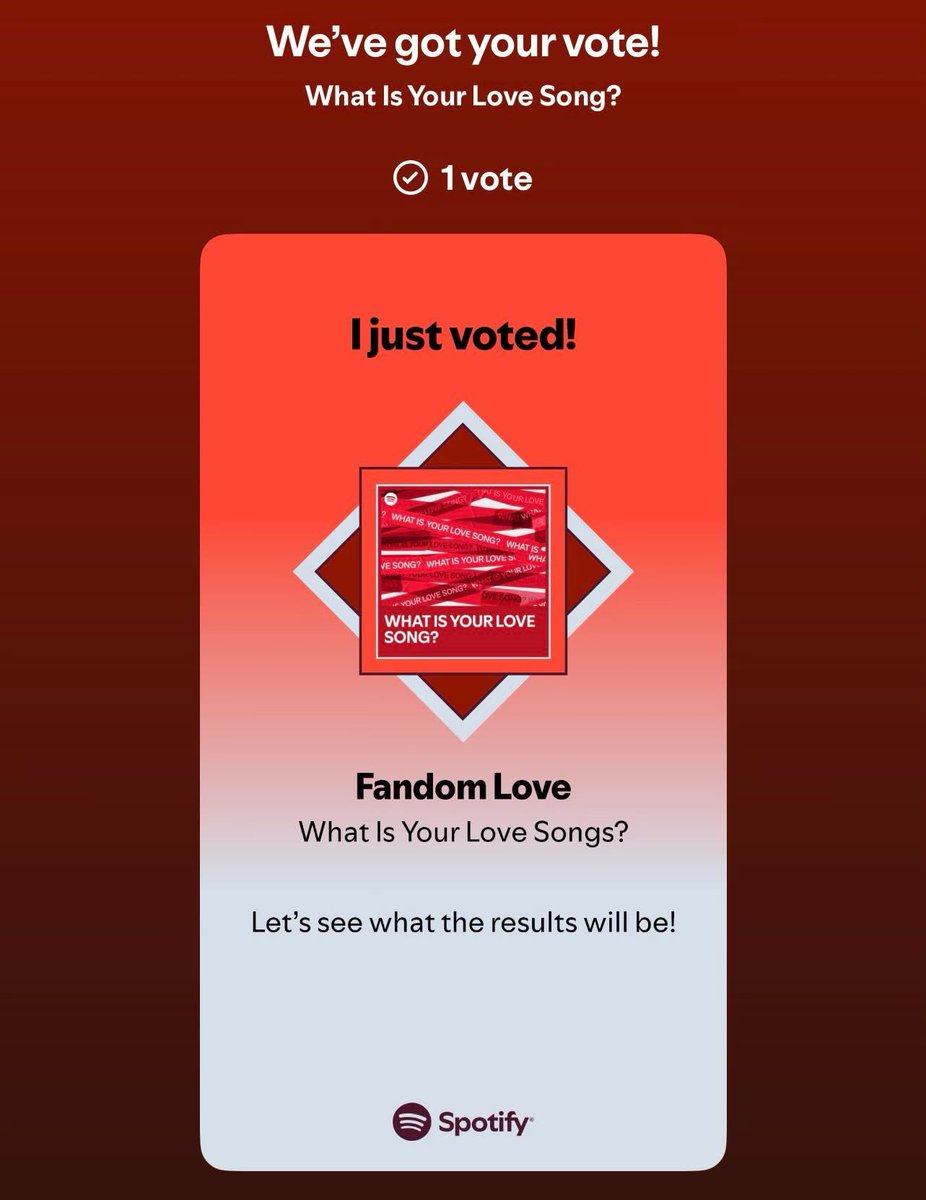 BTSARMY_MXCO's tweet photo. ¿Ya votaron?

Spotify ahora ha generado una votación con la pregunta ¿What is your Love Song?

📌Tres votos por día.
📌Finaliza el 13 de febrero.

🖇️https://t.co/VJncBbdBdm https://t.co/SsCShHNhtU