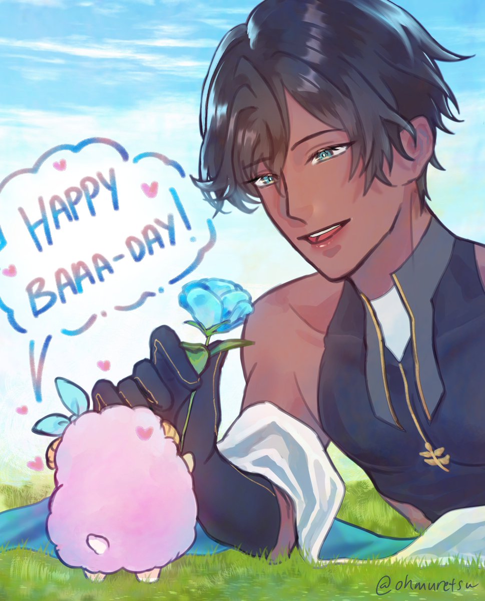 ohmuretsu's tweet photo. Happy Baaa-day to our beloved angel 🥳~~

#obeymebd #happybirthdaysimeon https://t.co/hbIL8KWNDo
