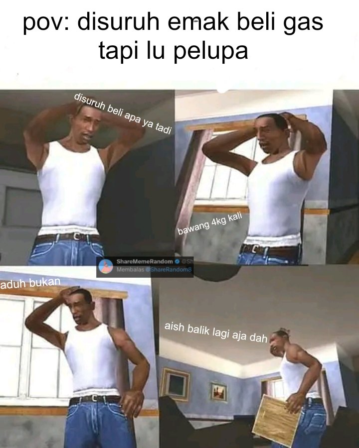 ShareRandom8's tweet image. Udah resiko orang pelupa😂