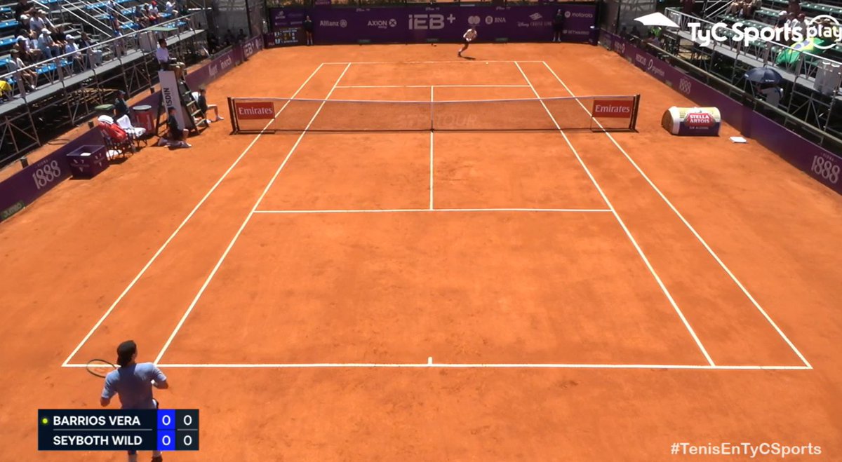 ¡Arranca la actividad en la cancha 2 con el duelo entre Tomás Barrios Vera 🇨🇱 y Thiago Seyboth Wild 🇧🇷!
Disfrutá el Argentina Open 2026 en TyC Sports Play