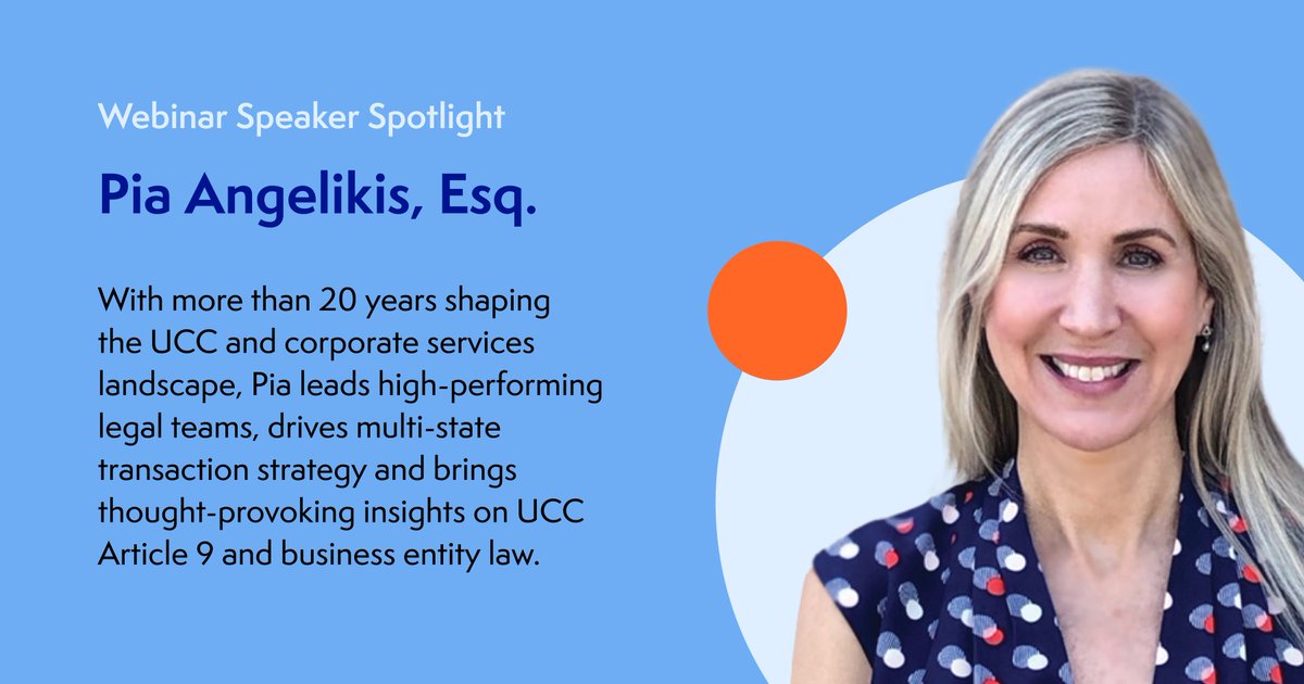Meet our speaker: 
Pia Angelikis, Esq., VP of Government Relations &amp; Legal Research at Cogency Global. 

Join her for a free CLE webinar on the New York LLC Transparency Act. 

Register: hubs.li/Q042nvGh0

#LegalEducation #CLECredit #NYLLCTransparencyAct #CogencyGlobal