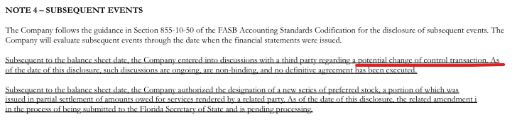 $ENCC Got a few 01 here. Potential COC mentioned in filing from yesterday. Let's see what they bring.

otcmarkets.com/file/company/f…