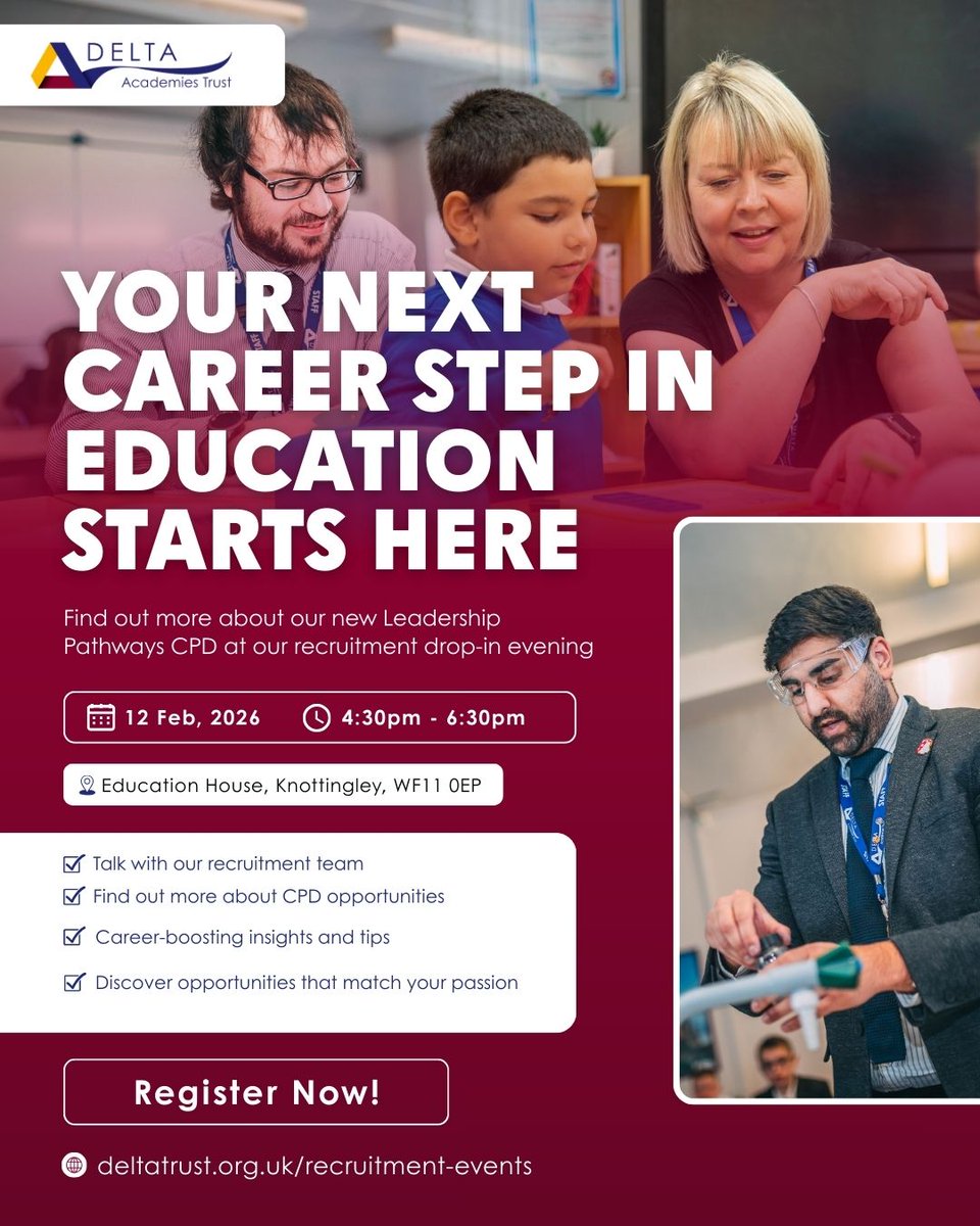 Delta Academies Trust Recruitment tweet media
