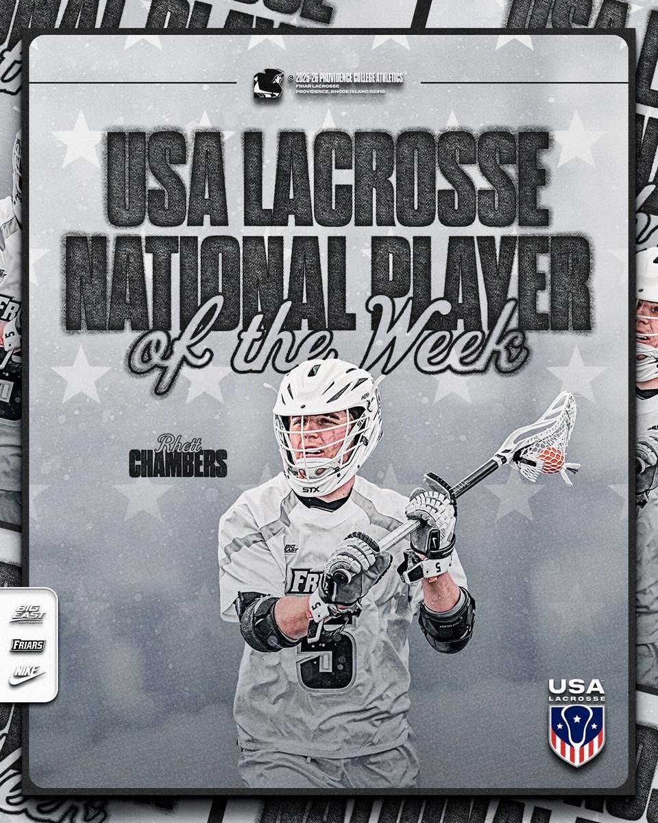 Shout out Rhett Chambers on being named USA Lacrosse National Player of the Week! #gofriars
