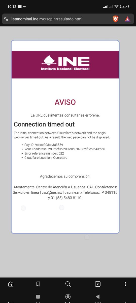 SoloCesarS's tweet photo. @INEMexico Cerrados igual que su página de la lista nominal https://t.co/ZPbd5xuE2q
