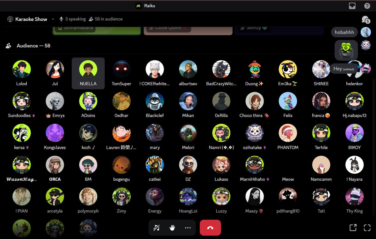 Raiku karaoke show tonight was a lot of fun,

So many members of the Raiku community have amazing voices.

Great vibes, lots of laughter, and stronger community bonding.