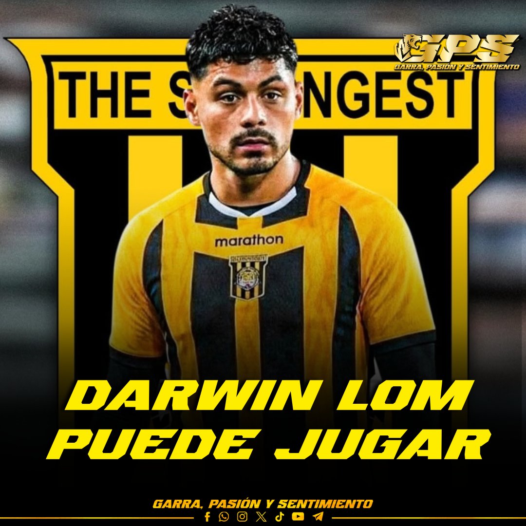 #GPS| El guatemalteco Darwin Lom se encuentra habilitado y esta noche partiría de titular en el partido frente a Deportivo Táchira.

#GPS #VamosTigre #SoyDelTigre