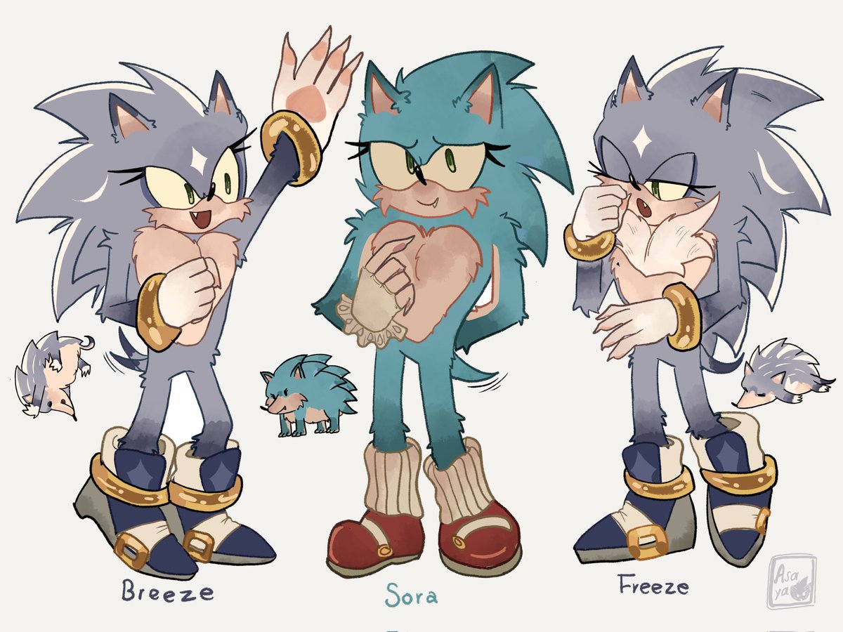 asaya430's tweet image. Ironically, the puppies that look most like Sonic are females. Sora is his spitting image and the only one where Shadow’s genes didn’t prevail. I’ll post the three most Shadow-like pups later.

[#sonadow #SonicTheHedgehog #shadowthehedegehog #shadonic #fanchild #wildhogAU]