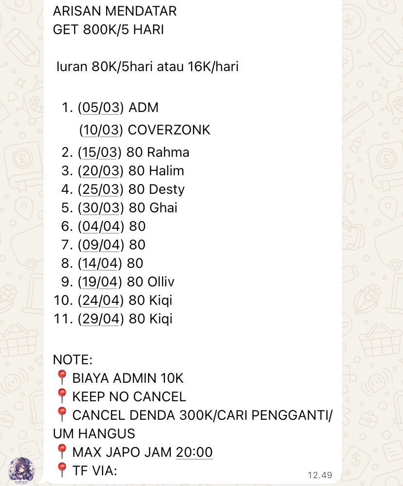Avail 3 slot lagii arisan mendatar get receh iuran receh cuma 16k perhari❤️‍🔥😍 buruan ditakee dan joinnn💖 chat.whatsapp.com/CAQckApKy1YDCp… #zonauang #zonajajan