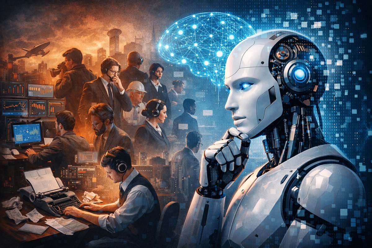 FtureXnow's tweet photo. According to Microsoft, AI will impact professions like translators, historians, writers, journalists, editors, customer reps, telemarketers, data scientists, financial advisors, web developers, and management consultants.
AI isn’t just changing blue-collar work—it’s transforming white-collar jobs too.
The question is: will we adapt, or be left behind?