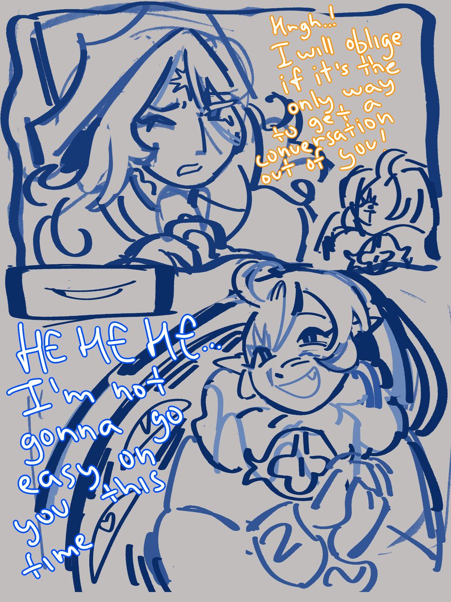 Their dialogue sketch cuz guys why are you flirting again ?