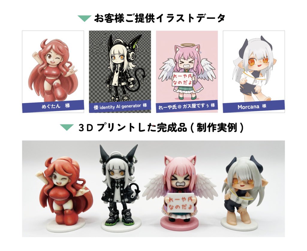 ちびキャラをイラストから フィギュア化します‼️ 商品ページはこちら