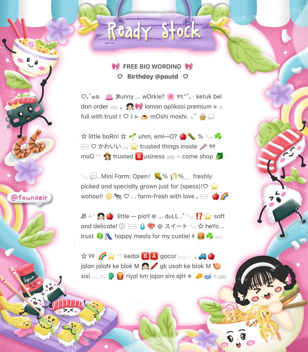 ୨୧ ˖  ݁ ៸ 🥛 help retweet?  tysm!  ♡︭  

₊☘️🎀 𖠗 dalam rangka birthday kak brii <a href="/pautd/">brii</a> . . 🥣🍨 ada 10 free bio wording ⊂⊃ 🌸 yang bisa kamu claim ꒰ by reply ꒱ 🐰💭ミ scroll down for rules! ⑅ ⭐️ 𓈒 𓐍 

📅  END : 27 Feb 2026 

. . #zonauang #abitfrombrianna 👛🥛 ៶៲៸