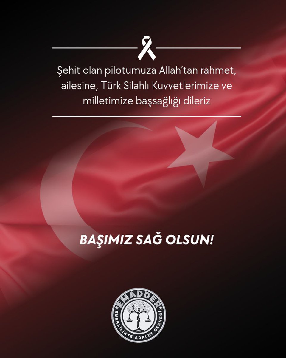 🇹🇷 BAŞSAĞLIĞI VE SABIR DİLEĞİMİZLE

Balıkesir’de, Türk Hava Kuvvetleri’ne ait F-16 uçağının düşmesi sonucu kahraman pilotumuz Binbaşı İbrahim Bolat’ın şehit olduğu haberini derin bir üzüntüyle öğrenmiş bulunuyoruz.

Vatanın gökyüzünü emanet ettiği, görevini büyük bir fedakârlık