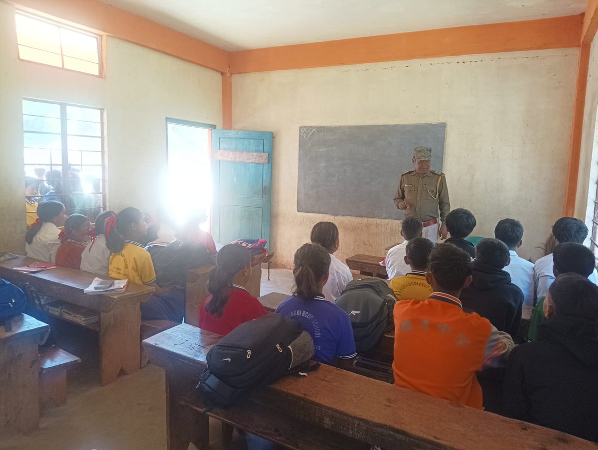 Awareness programme on New Criminal Law held at RC LP/UP School Nongrngoi and the speech was delivered by Sub Inspector E Lyngdoh of Eastern West Khasi Hills District Police.