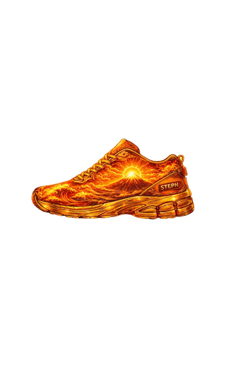 stepner_judee's tweet photo. 🔥 My Legendary Sneaker Designs 🔥

Inspired by the raw power of nature and the unstoppable human spirit, these designs capture energy, motion, and the drive to keep moving forward.

From blazing light to endless waves, each element flows together through a bold orange identity — symbolizing strength, momentum, and the birth of something Legendary.

As a creator from Japan, I infused subtle Japanese aesthetics into the design.

Submitted in PNG format with a transparent background, following the official template.

Every step tells a story.
Every run leaves a mark.

#STEPNLegendary #STEPN #STEPNGO  @Stepnofficial