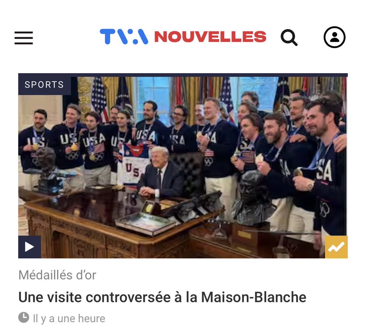 Clinton, Bush, Obama, Biden recevaient aussi à la Maison blanche des athlètes pour les honorer. Où est la controverse ?

La Chambre des communes aussi. 

Circulez, y’a rien à voir.

Sauf pour TVA lourdement atteint de TDS chronique. 

Faites-vous soigner gang. 

.