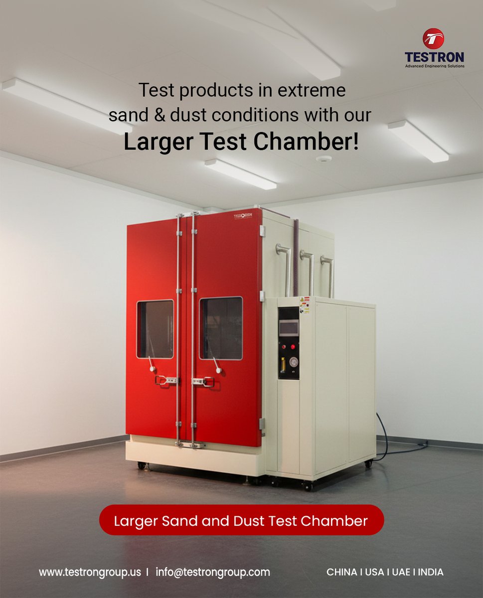 Testrongroup's tweet photo. 𝐄𝐧𝐠𝐢𝐧𝐞𝐞𝐫𝐞𝐝 𝐟𝐨𝐫 𝐄𝐱𝐭𝐫𝐞𝐦𝐞 𝐂𝐨𝐧𝐝𝐢𝐭𝐢𝐨𝐧𝐬- 𝐓𝐞𝐬𝐭𝐫𝐨𝐧 𝐋𝐚𝐫𝐠𝐞𝐫 𝐒𝐚𝐧𝐝 𝐚𝐧𝐝 𝐃𝐮𝐬𝐭 𝐓𝐞𝐬𝐭 𝐂𝐡𝐚𝐦𝐛𝐞𝐫 

𝐂𝐡𝐞𝐜𝐤𝐨𝐮𝐭: https://t.co/FBbb5CIN55 

#TestronGroup #SandAndDustChamber #EnvironmentalTesting #ProductReliability #IPTesting https://t.co/zSYeUHYBcK