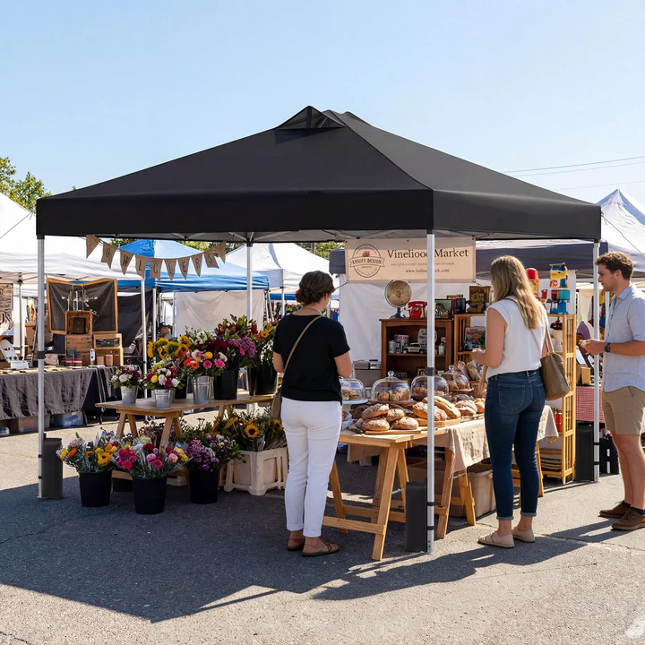 Goplusuper's tweet image. Instant shade at the push of a button! ⛱️ 
This Goplus 10'x10' pop-up canopy tent includes sandbags and a roller bag for easy, breezy outdoor events. 

#PopUpCanopy #OutdoorShade #PatioParty