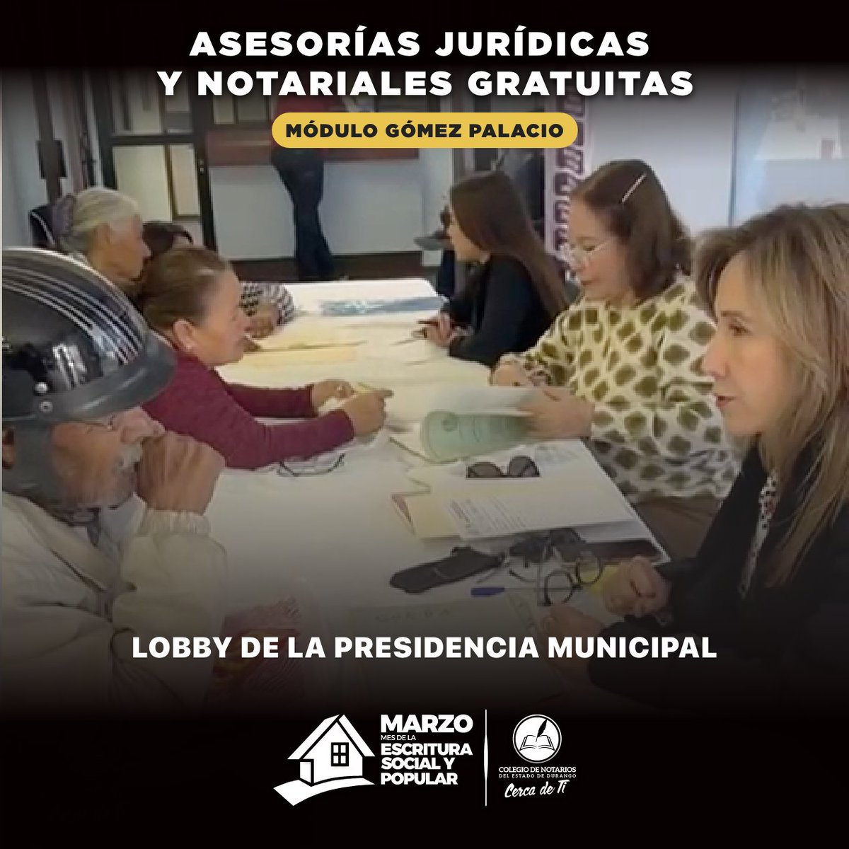 NotariosDurango's tweet photo. Actividades del Martes 24 de Febrero en nuestros Módulos de Asesorías Jurídicas y Notariales Gratuitas de #Durango #GómezPalacio y #Lerdo.
Ven con tu documentación, asesórate y aprovecha los beneficios del Programa “Marzo, Mes de la Escritura Social y Popular”.
#NotariadoDurango https://t.co/2jE63B9acF