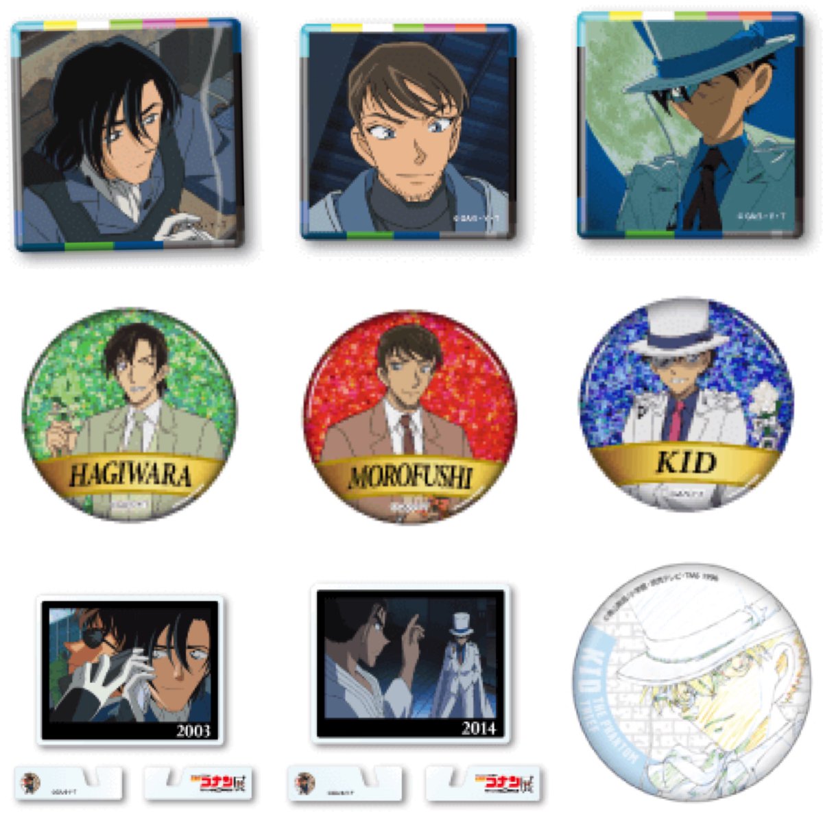 放送30周年記念TVアニメ「名探偵コナン」展 スクエア缶バッジ アクリル