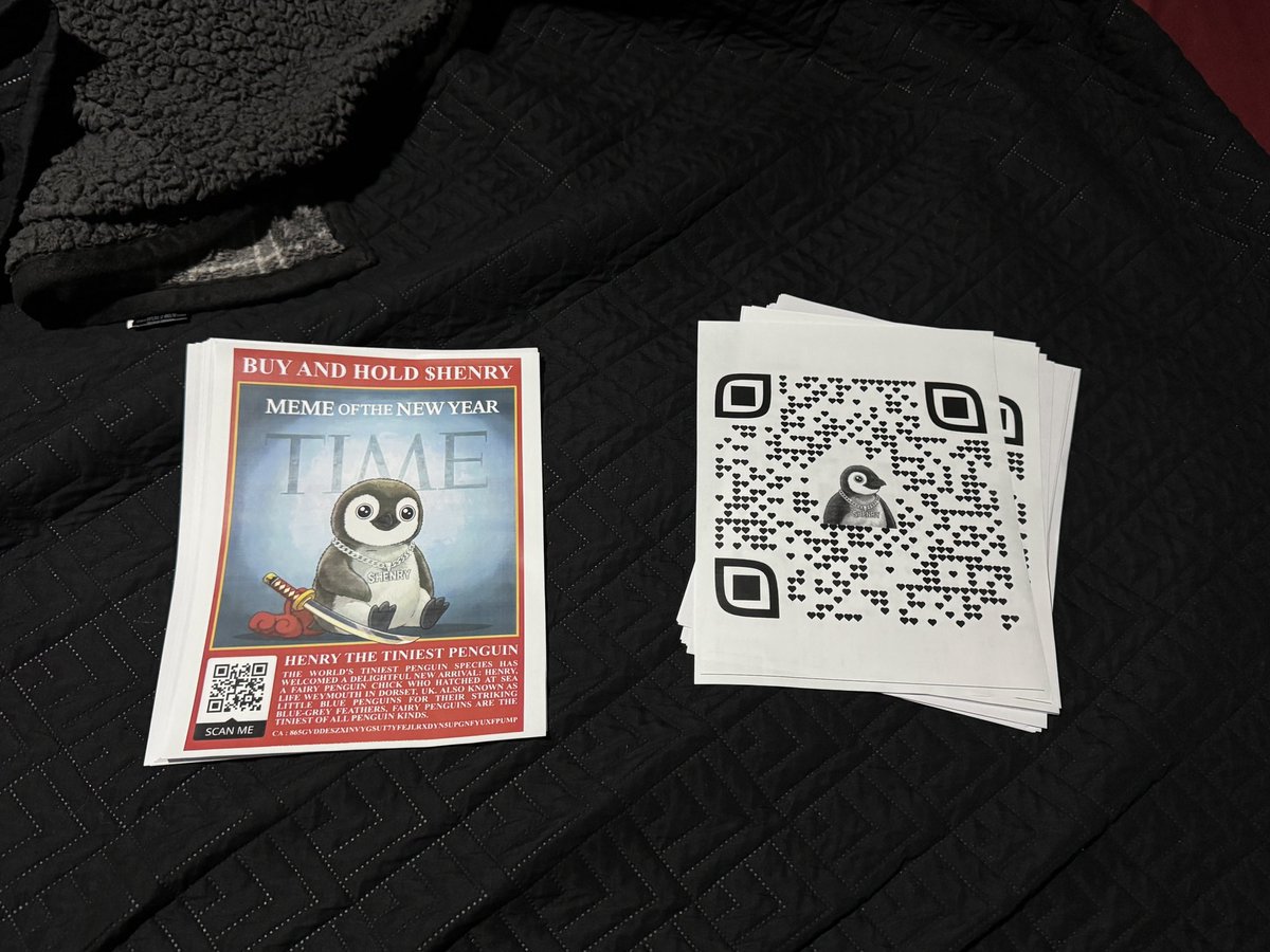 Finally home from work and Guess what fam??????? 

I got 25 of the QR code and 25 of the TIME article to put up around my city! 

Big weekend in downtown with Suns fans and Lakers Fans! 

YOUR NOT BULLISH ENOUGH!!!!! 
$Henry to the stars! 🌟 🚀