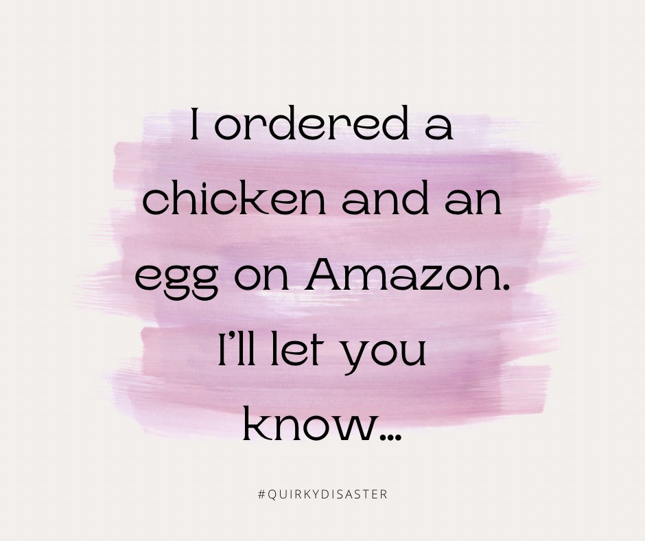 quirkydisaster1's tweet photo. What will come first? #chickenoregg #cleancomedy #laughitup #amazonorder https://t.co/Z3saBqFhja