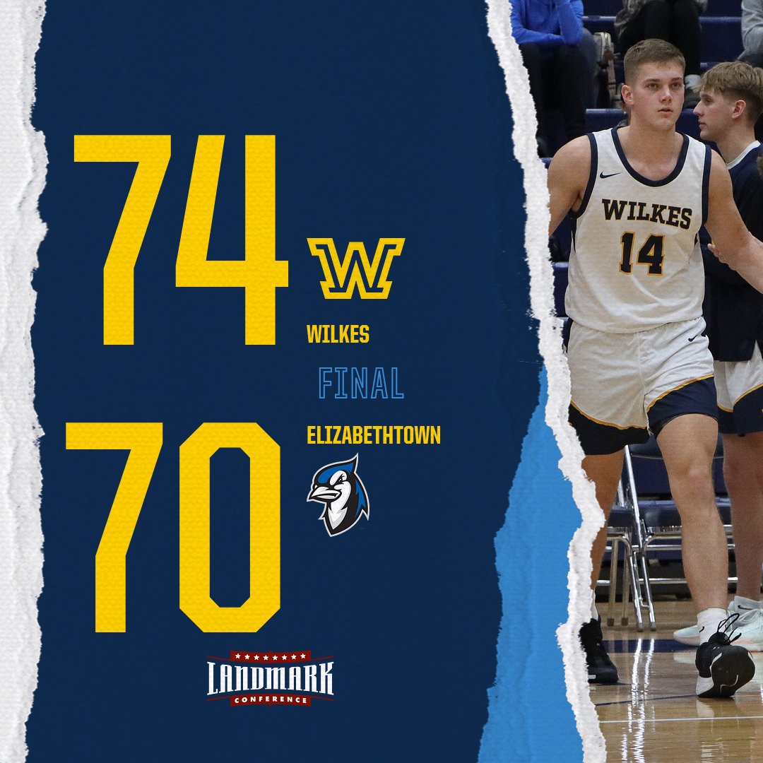 We're moving on!!

#WilkesMBB fought back from a nine-point second half deficit to defeat Elizabethtown 74-70 behind a double-double from Lucas Lesko! The Colonels will take on Catholic this Thursday night at 7 p.m. on the road! #EarnYourRank